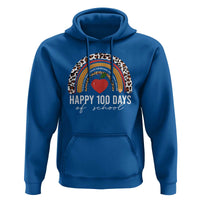 Rainbow 100 Days of School Hoodie Womens Happy 100th Day for Teacher - Wonder Print Shop