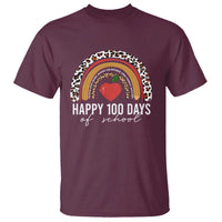 Rainbow 100 Days of School T Shirt Womens Happy 100th Day for Teacher - Wonder Print Shop