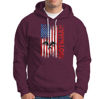 Mothman Cryptid Cryptozoology Hoodie with American Flag - Wonder Print Shop