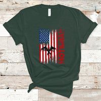 Mothman Cryptid Cryptozoology T Shirt with American Flag - Wonder Print Shop
