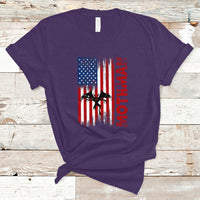 Mothman Cryptid Cryptozoology T Shirt with American Flag - Wonder Print Shop