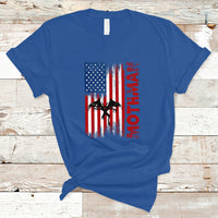Mothman Cryptid Cryptozoology T Shirt with American Flag - Wonder Print Shop