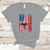 Mothman Cryptid Cryptozoology T Shirt with American Flag - Wonder Print Shop