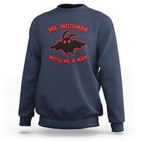 Mothman Cryptid Cryptozoology Sweatshirt Mr Mothman Moth Me a Man - Wonder Print Shop