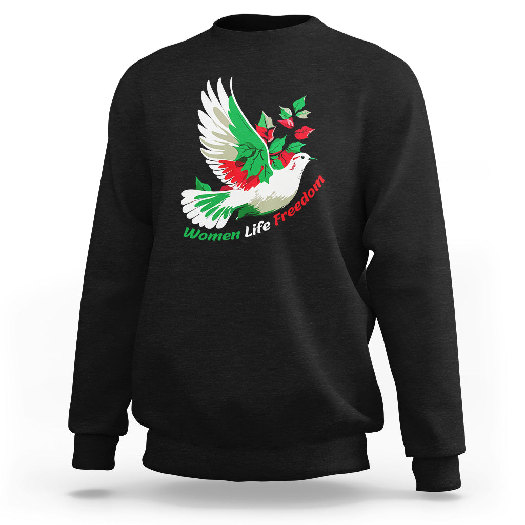 Women Life Freedom Farsi Support Iran Pigeon Sweatshirt - Wonder Print Shop