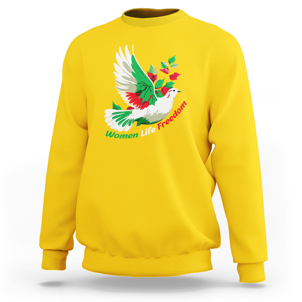 Women Life Freedom Farsi Support Iran Pigeon Sweatshirt - Wonder Print Shop