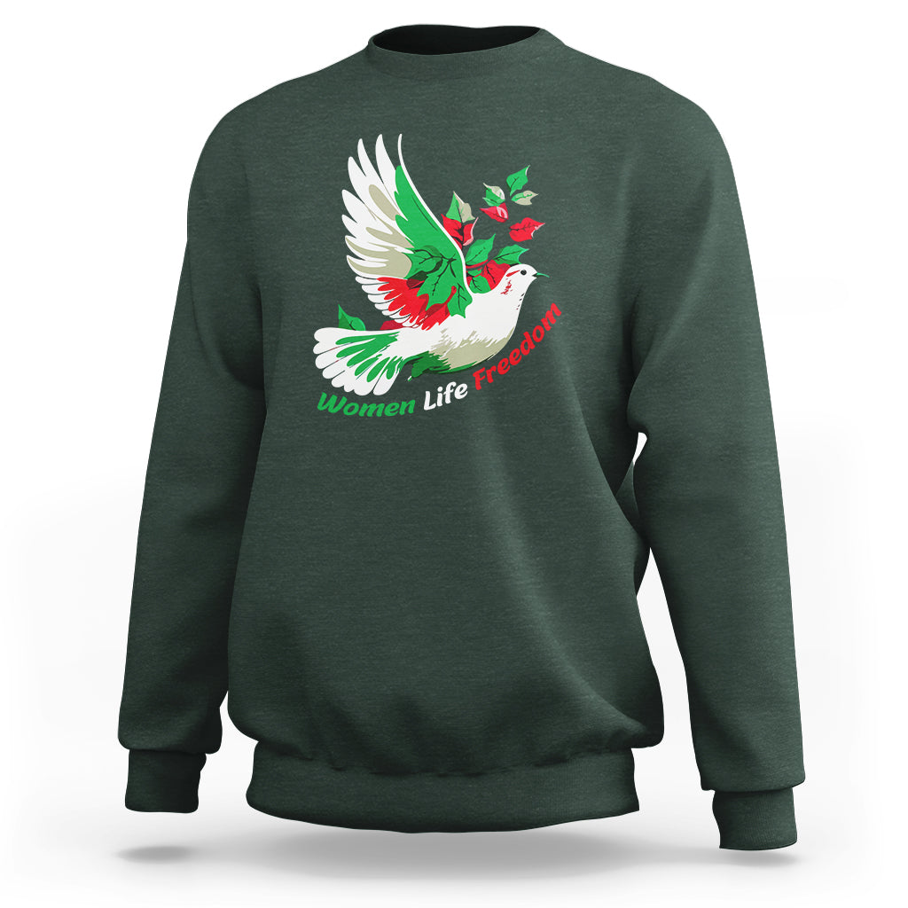 Women Life Freedom Farsi Support Iran Pigeon Sweatshirt - Wonder Print Shop