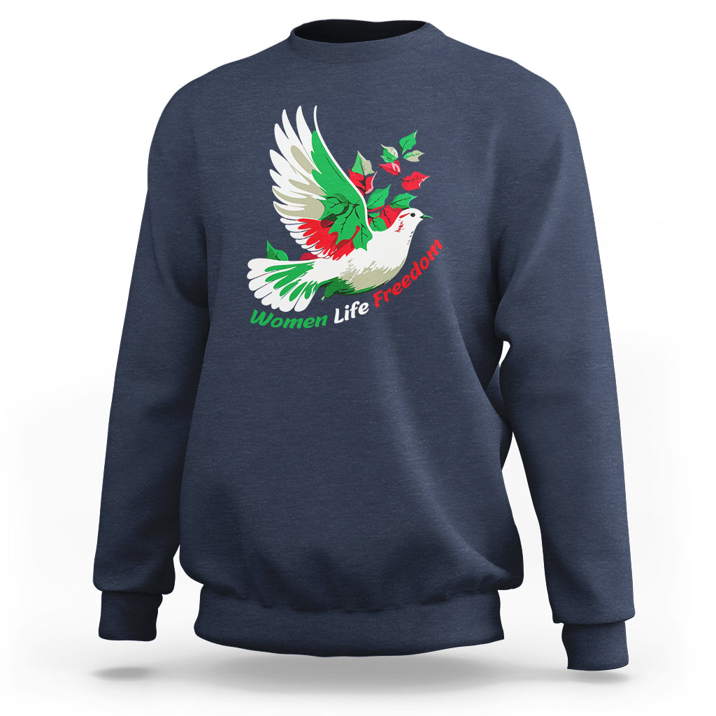 Women Life Freedom Farsi Support Iran Pigeon Sweatshirt - Wonder Print Shop