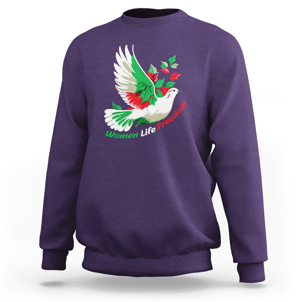 Women Life Freedom Farsi Support Iran Pigeon Sweatshirt - Wonder Print Shop
