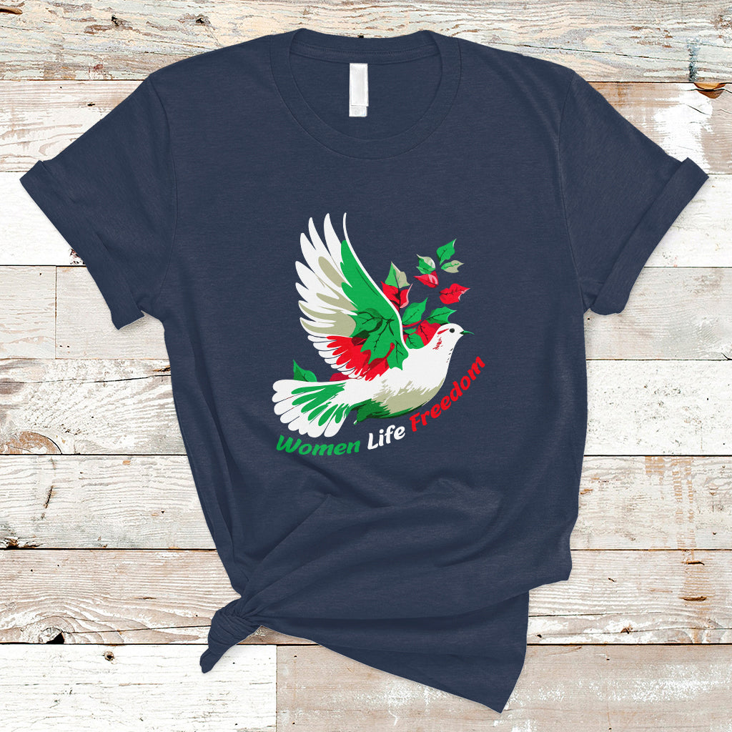 Women Life Freedom Farsi Support Iran Pigeon T Shirt - Wonder Print Shop