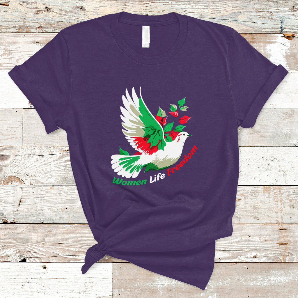 Women Life Freedom Farsi Support Iran Pigeon T Shirt - Wonder Print Shop