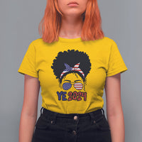 YE For President 2024 YE2024 T Shirt For Women Messy Bun - Wonder Print Shop