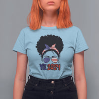 YE For President 2024 YE2024 T Shirt For Women Messy Bun - Wonder Print Shop