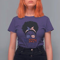 YE For President 2024 YE2024 T Shirt For Women Messy Bun - Wonder Print Shop