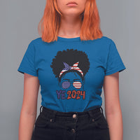 YE For President 2024 YE2024 T Shirt For Women Messy Bun - Wonder Print Shop