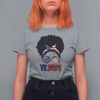 YE For President 2024 YE2024 T Shirt For Women Messy Bun - Wonder Print Shop
