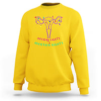 Retro Holiday Lights And Abortion Rights Sweatshirt Pro Choice Feminist - Wonder Print Shop
