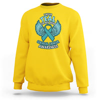 Cervical Cancer Awareness Sweatshirt I Wear Teal For My Mom Shirt - Wonder Print Shop
