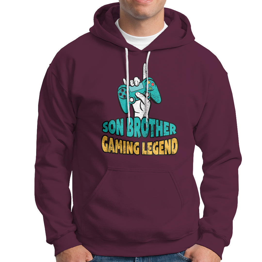 Gamer Hoodie Gifts For Son, Son Brother Gaming Legend - Wonder Print Shop