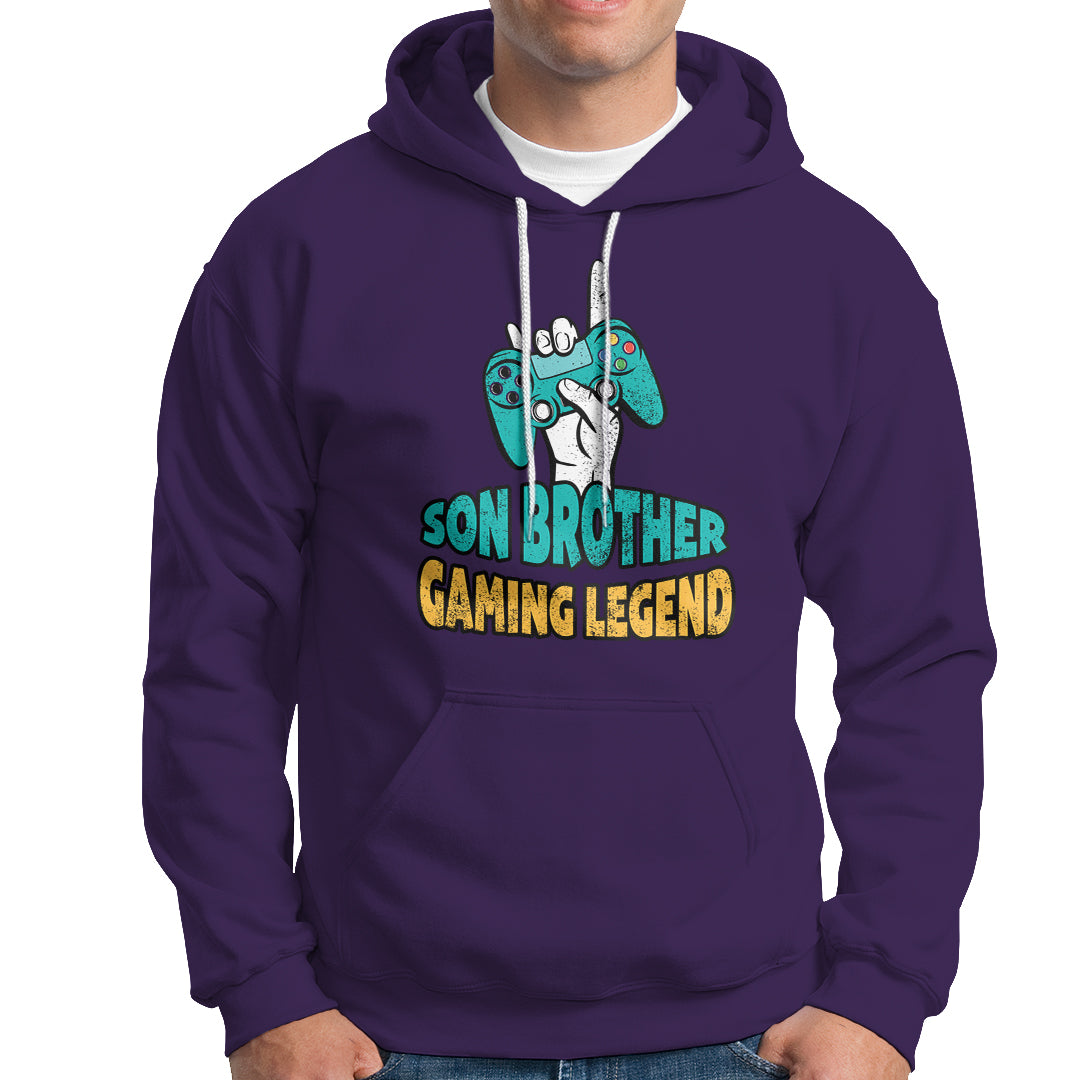 Gamer Hoodie Gifts For Son, Son Brother Gaming Legend - Wonder Print Shop