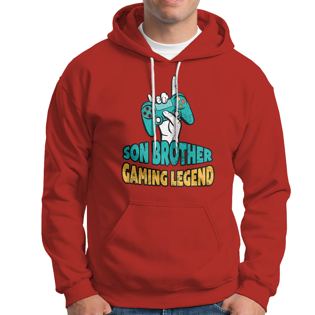 Gamer Hoodie Gifts For Son, Son Brother Gaming Legend - Wonder Print Shop