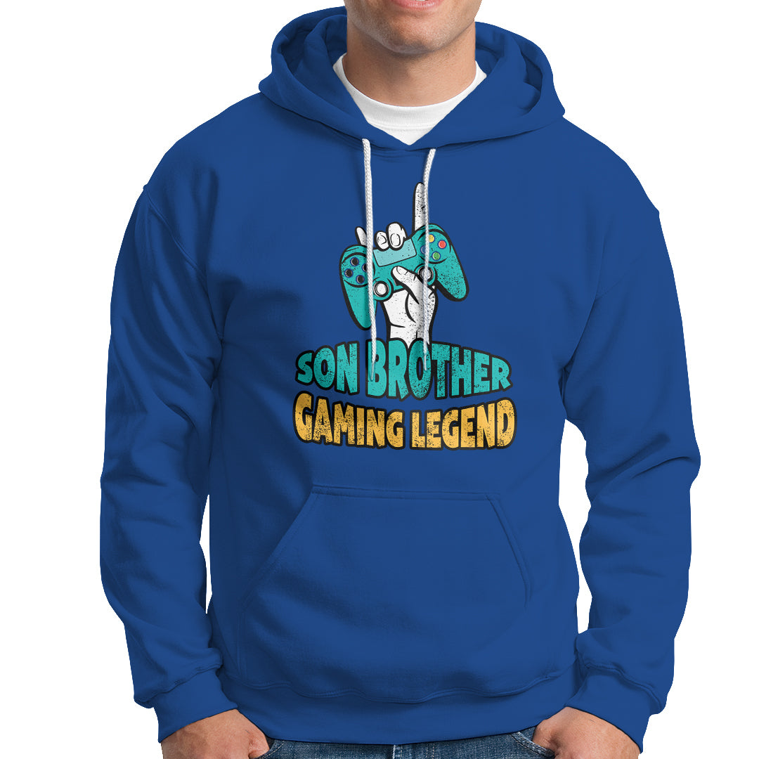 Gamer Hoodie Gifts For Son, Son Brother Gaming Legend - Wonder Print Shop