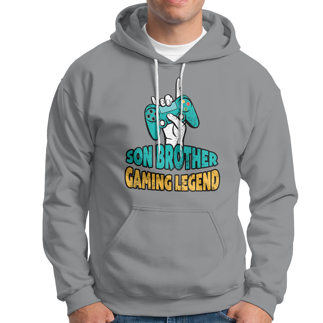 Gamer Hoodie Gifts For Son, Son Brother Gaming Legend - Wonder Print Shop