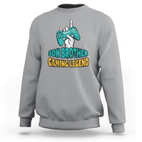 Gamer Sweatshirt Gifts For Son, Son Brother Gaming Legend - Wonder Print Shop