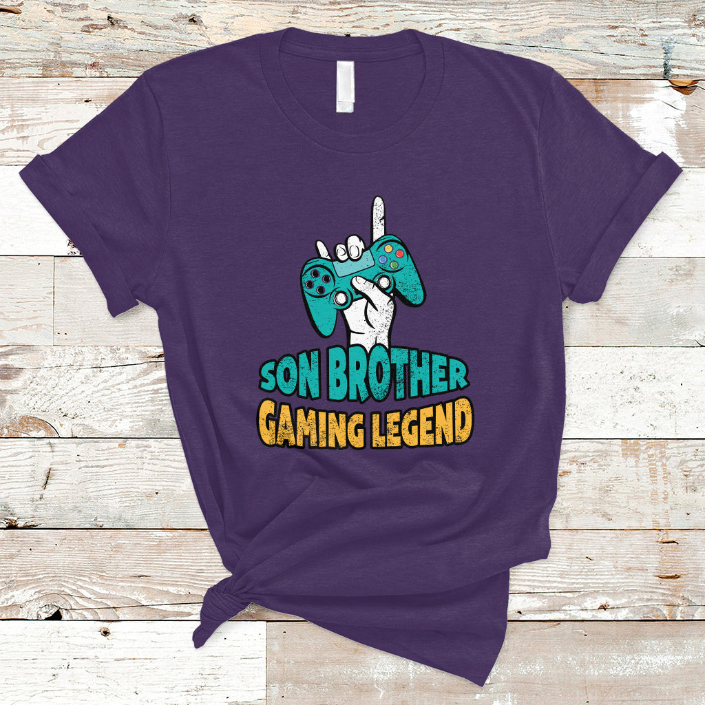 Gamer T Shirt Gifts For Son, Son Brother Gaming Legend - Wonder Print Shop