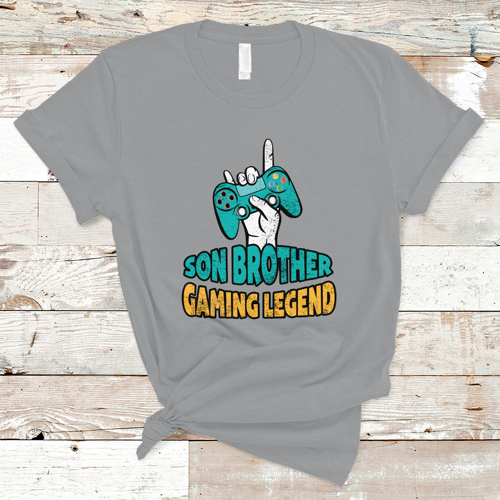 Gamer T Shirt Gifts For Son, Son Brother Gaming Legend - Wonder Print Shop