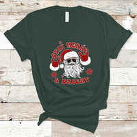 Retro Groovy Stay Merry & Bright Christmas Cute Santa Claus T Shirt - Wonder Print Shop