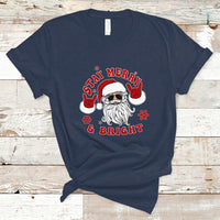 Retro Groovy Stay Merry & Bright Christmas Cute Santa Claus T Shirt - Wonder Print Shop