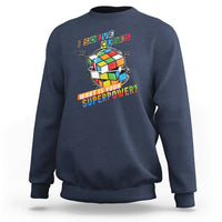 I Solve Cubes Superpower Funny Speed Cubing Sweatshirt - Wonder Print Shop
