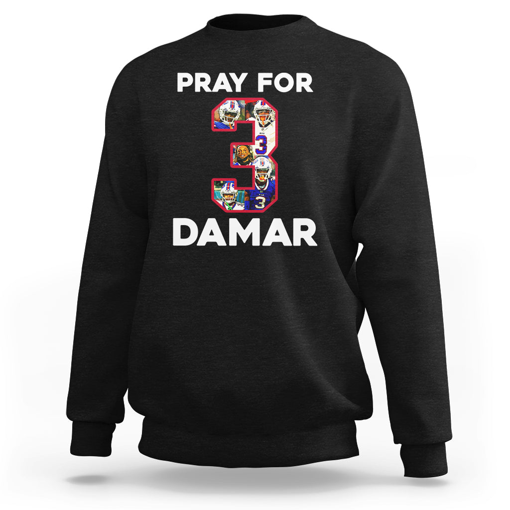 Pray For Damar Support Pittsburgh Bills Number 3 Sweatshirt - Wonder Print Shop