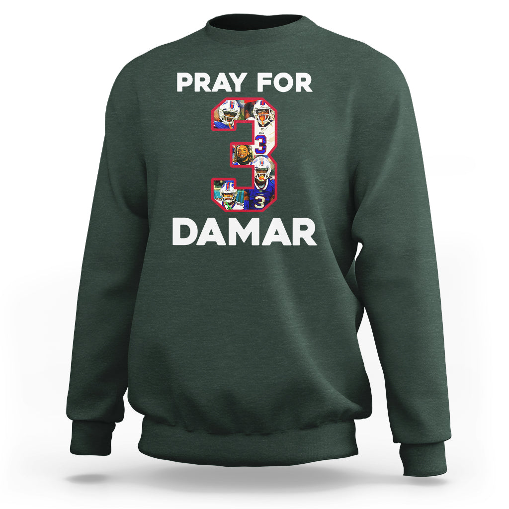 Pray For Damar Support Pittsburgh Bills Number 3 Sweatshirt - Wonder Print Shop
