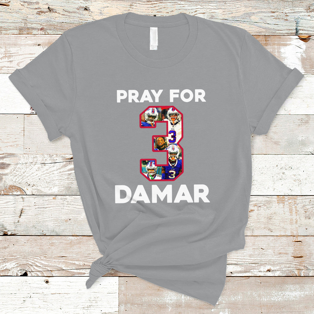 Pray For Damar Support Pittsburgh Bills Number 3 T Shirt - Wonder Print Shop