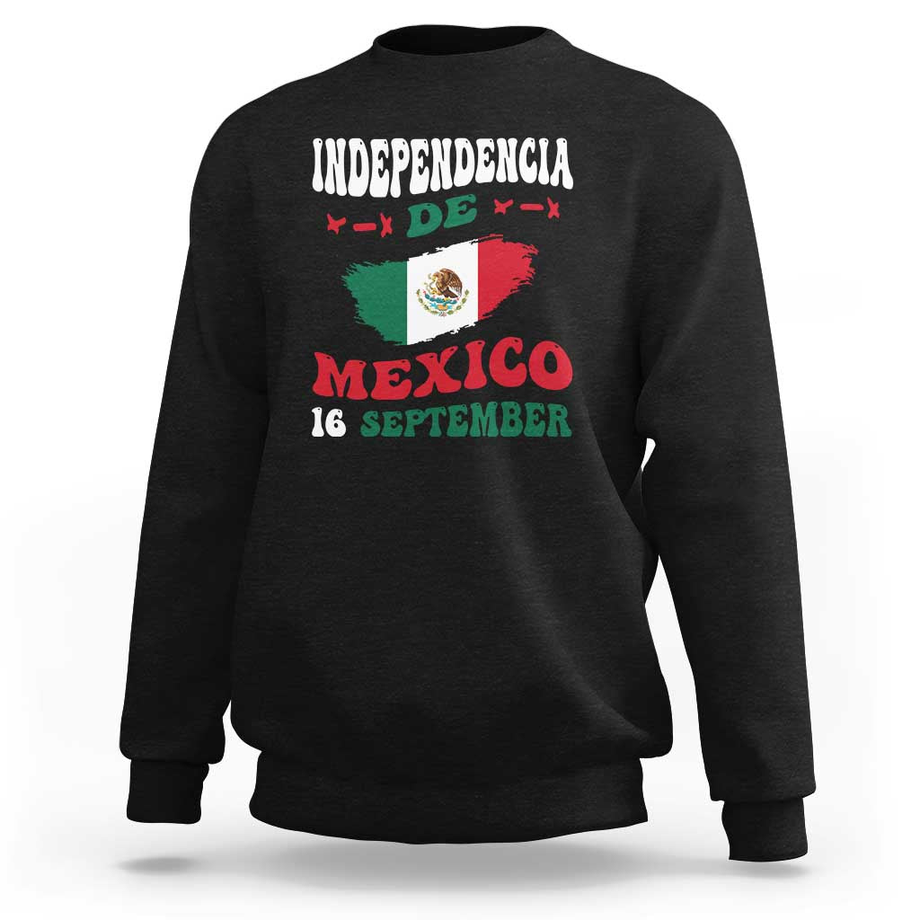 Independencia de Mxico Sweatshirt Celebrate with Flag & Pride - Wonder Print Shop