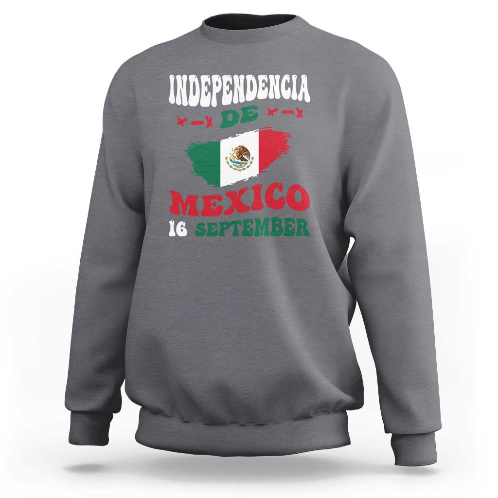 Independencia de Mxico Sweatshirt Celebrate with Flag & Pride - Wonder Print Shop