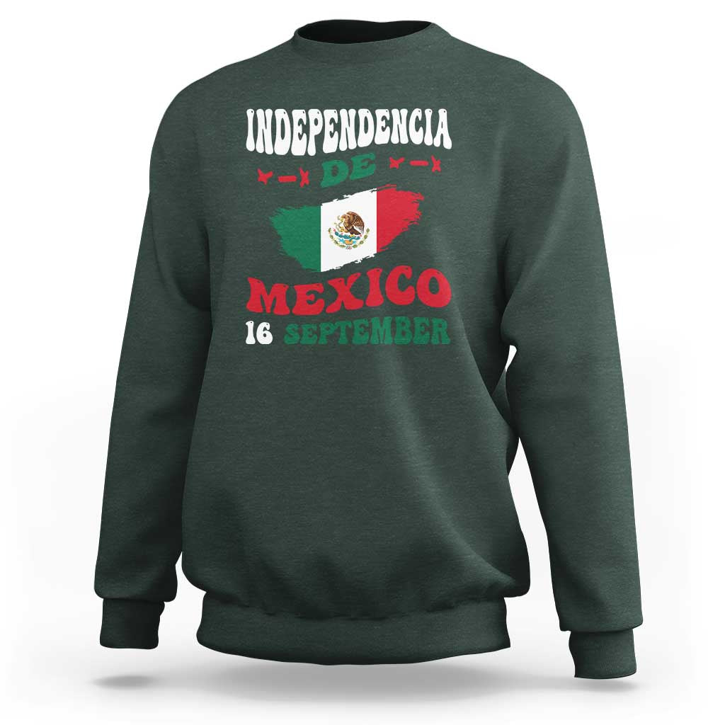 Independencia de Mxico Sweatshirt Celebrate with Flag & Pride - Wonder Print Shop