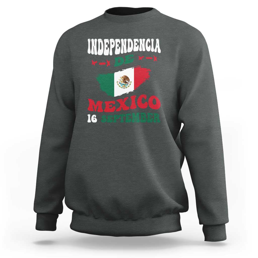 Independencia de Mxico Sweatshirt Celebrate with Flag & Pride - Wonder Print Shop
