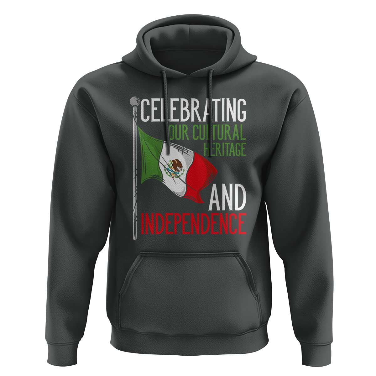 Mexican Flag for Independence Day Hoodie Proudly Display Your Mexican Pride - Wonder Print Shop