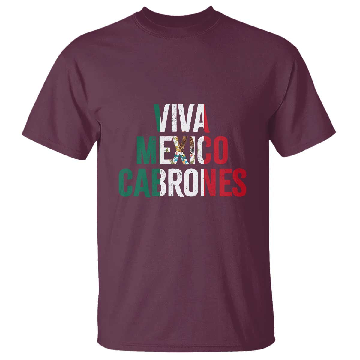 Mexican Independence Day Tee T Shirt Viva Mexico Cabrones Design with Heart - Wonder Print Shop