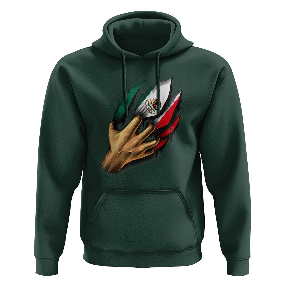 Show Your Pride with This Mexican Flag Hoodie Tee for Independence Day - Wonder Print Shop
