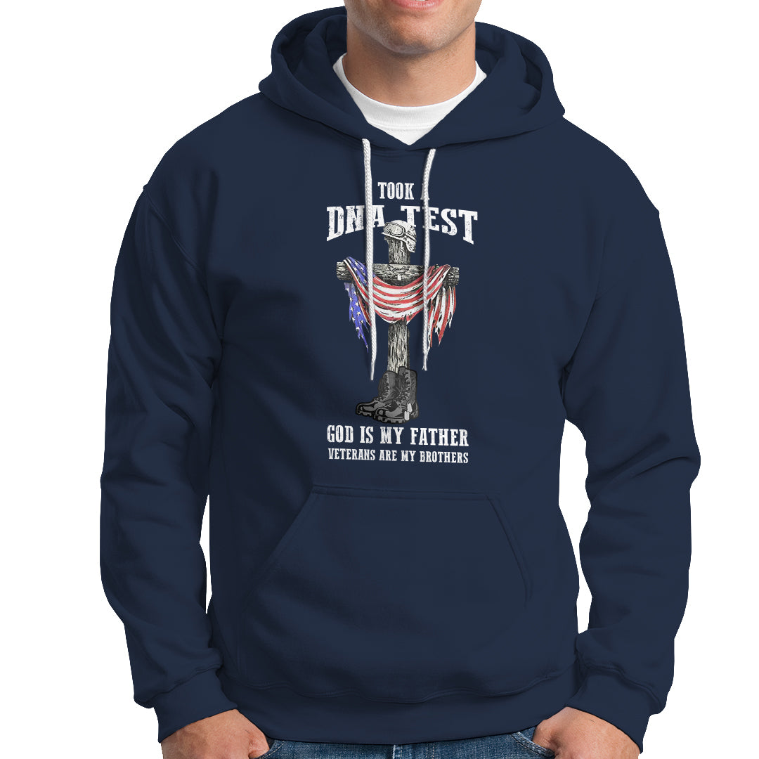 Veteran Hoodie I Took A Dna Test And God Is My Father - Wonder Print Shop