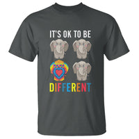 Autism Acceptance T Shirt It's Ok To Be Different Tie Dye Elephant Hippy Style - Wonder Print Shop