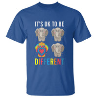 Autism Acceptance T Shirt It's Ok To Be Different Tie Dye Elephant Hippy Style - Wonder Print Shop