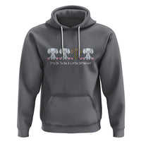 Autism Acceptance Hoodie It's Ok To Be A Little Different Jigsaw Puzzle Elephant - Wonder Print Shop