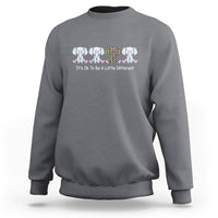 Autism Acceptance Sweatshirt It's Ok To Be A Little Different Jigsaw Puzzle Elephant - Wonder Print Shop