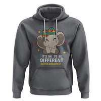 Cute Elephant Autism Hoodie It's Ok To Be Different Accept Support Love Autistic Kids - Wonder Print Shop