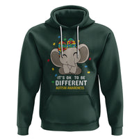 Cute Elephant Autism Hoodie It's Ok To Be Different Accept Support Love Autistic Kids - Wonder Print Shop